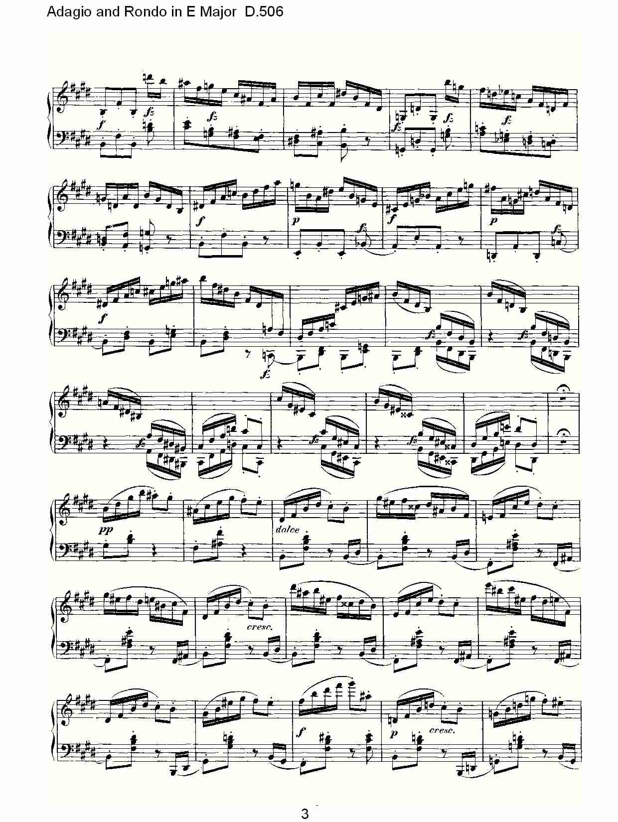 E大调柔板回旋曲D.506（一）总谱（图3）