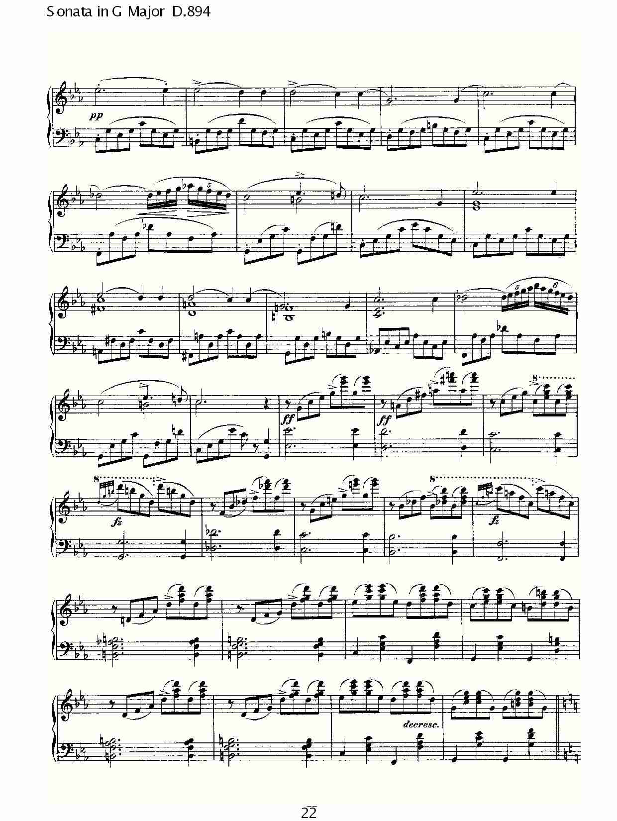Sonata in G Major D.894 G大调奏鸣曲D.894（五）总谱（图2）