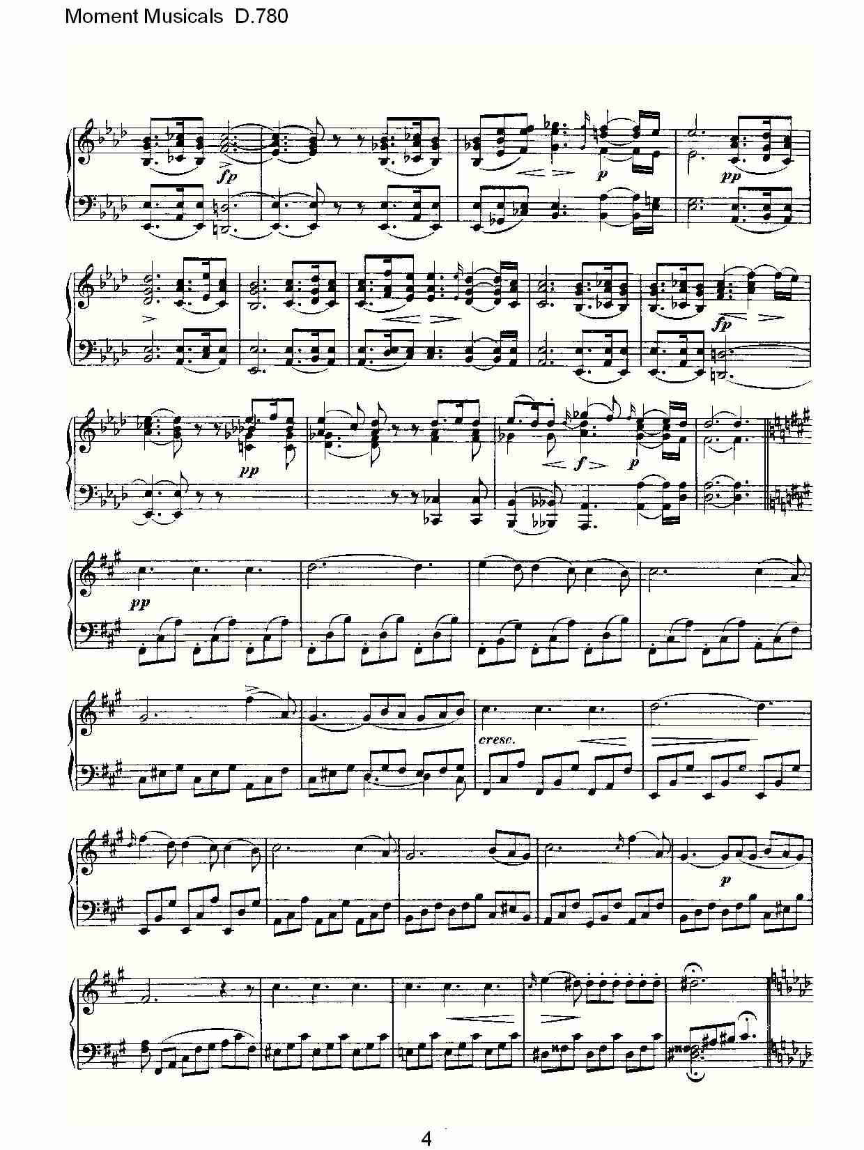 Moment Musicals D.780（一）总谱（图4）