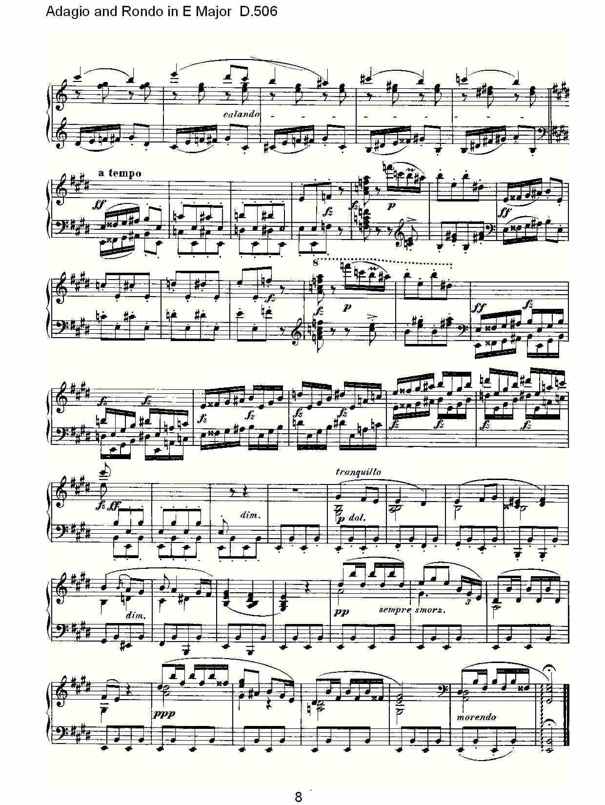 E大调柔板回旋曲D.506（二）总谱（图3）