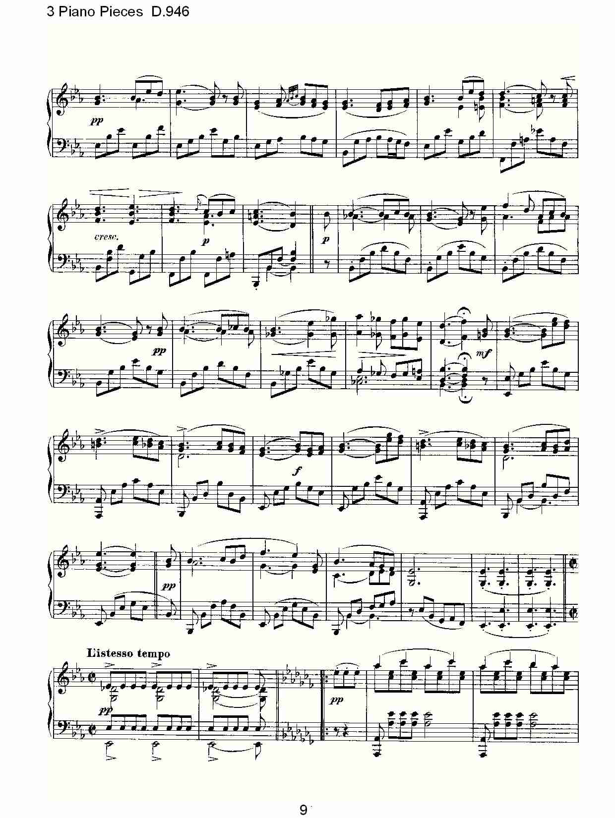 3 Piano Pieces D.946   钢琴三联奏D.946（二）总谱（图4）