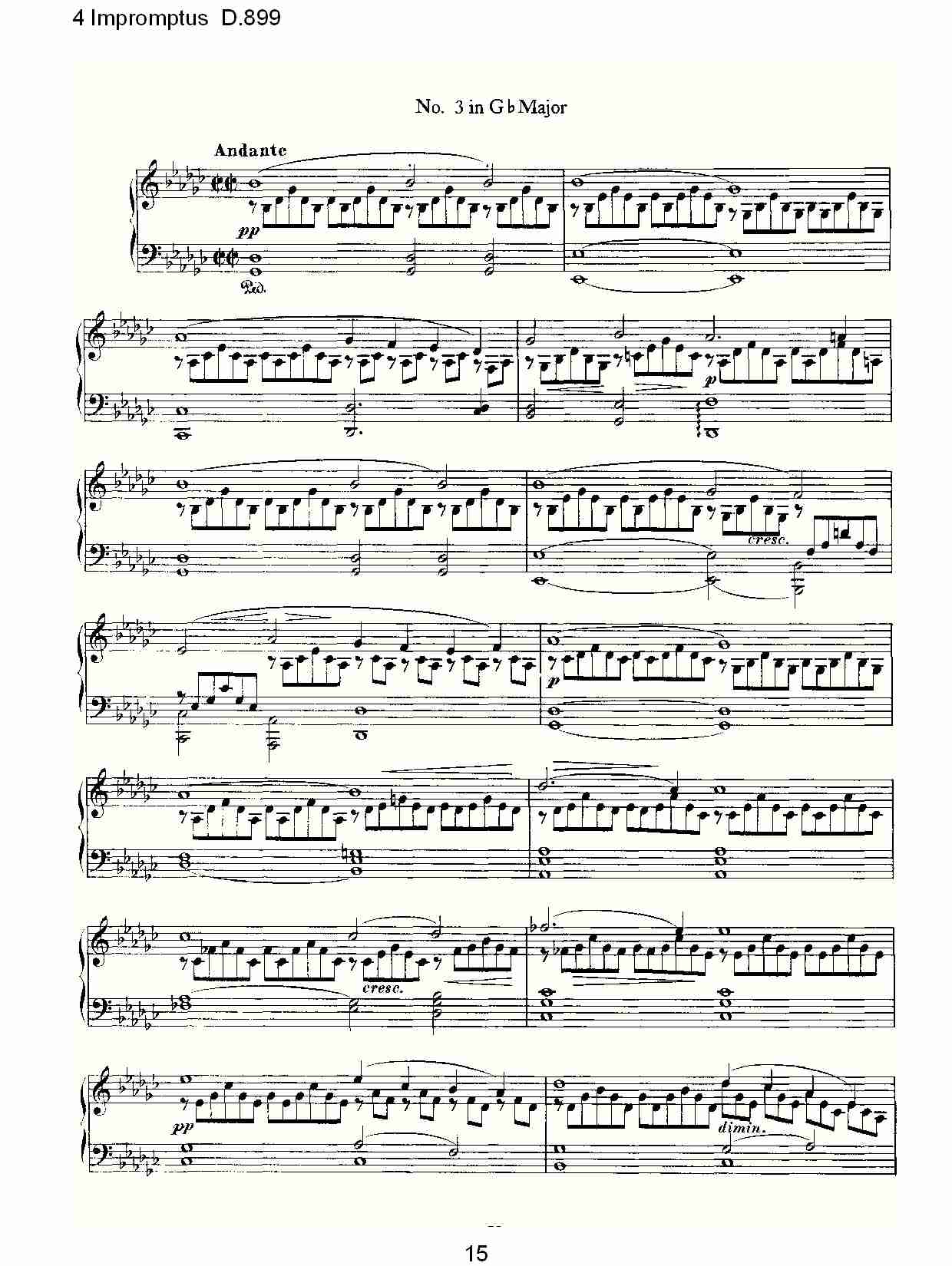 4 Impromptus D.899  4人即兴演奏D.899（三）总谱（图5）