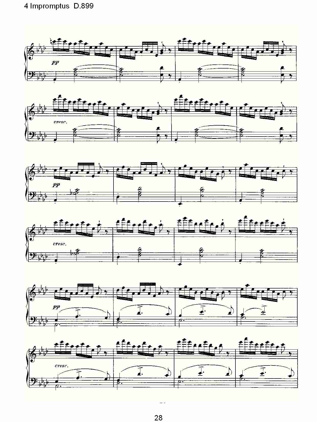 4 Impromptus D.899  4人即兴演奏D.899（六）总谱（图3）