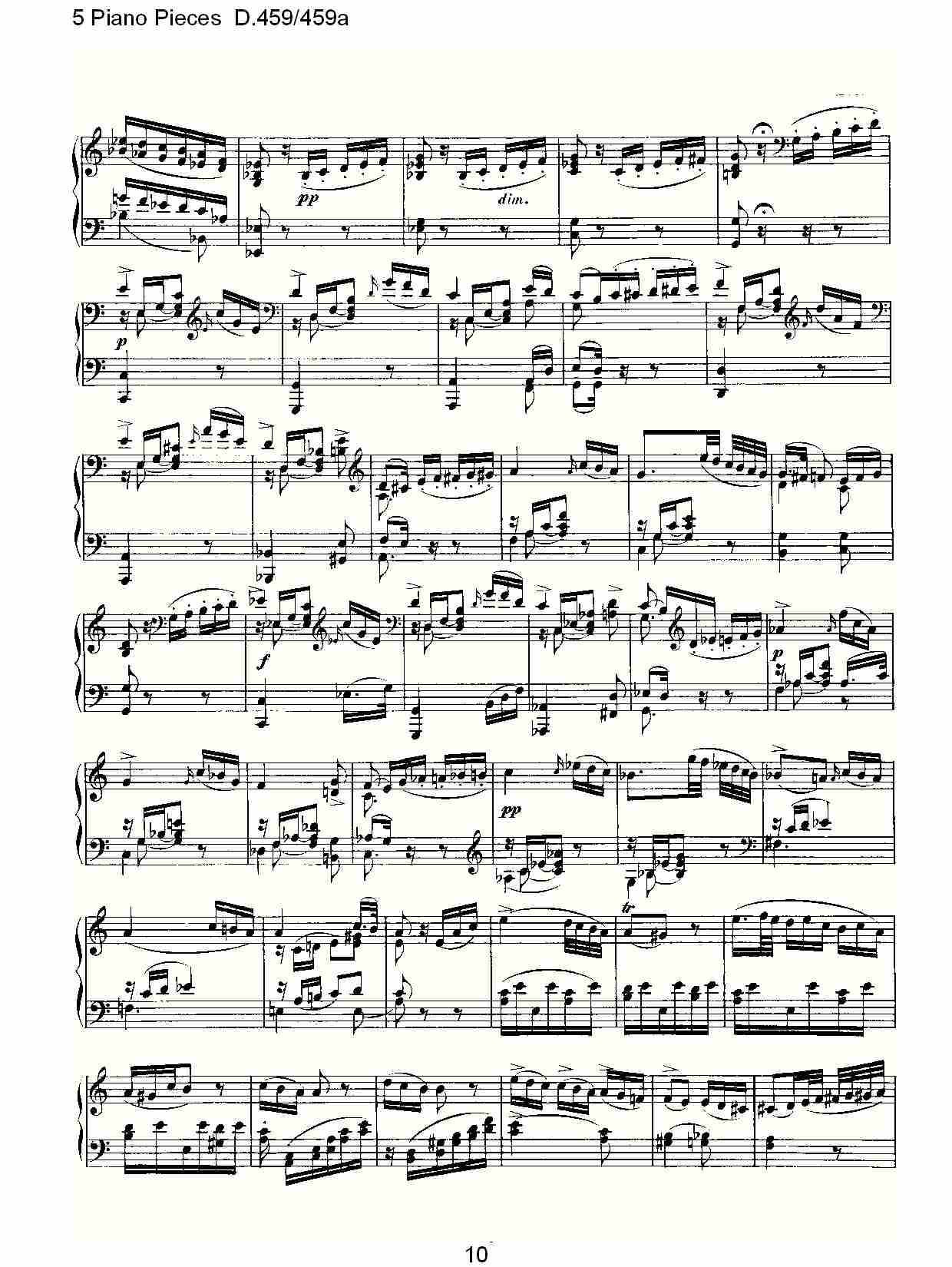 5 Piano Pieces D.459/459a    钢琴五联奏D.459/459a（二）总谱（图5）