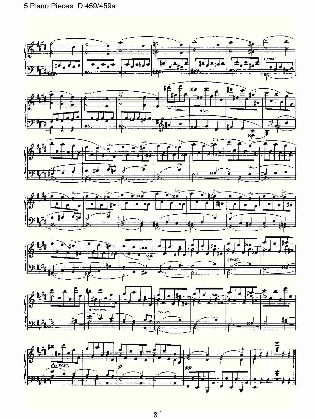 5 Piano Pieces D.459/459a    钢琴五联奏D.459/459a（二）总谱（图3）