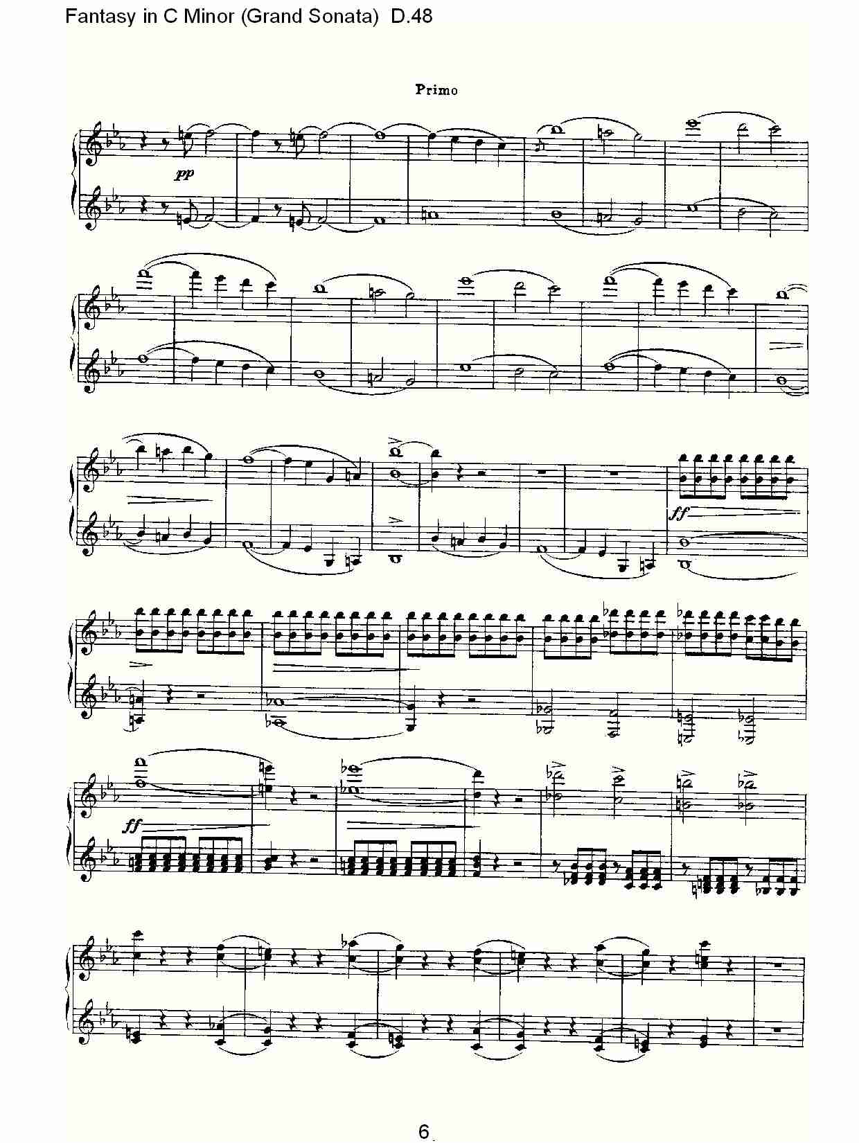 C小调幻想曲（豪华奏鸣曲）D.48（二）总谱（图1）