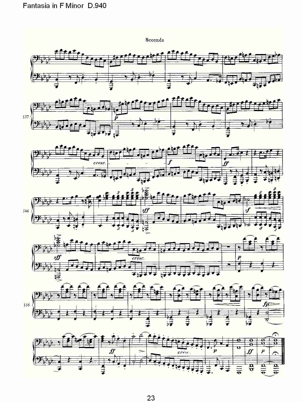 Fantasia in F Minor D.940  F小调幻想曲D.940（五）总谱（图3）