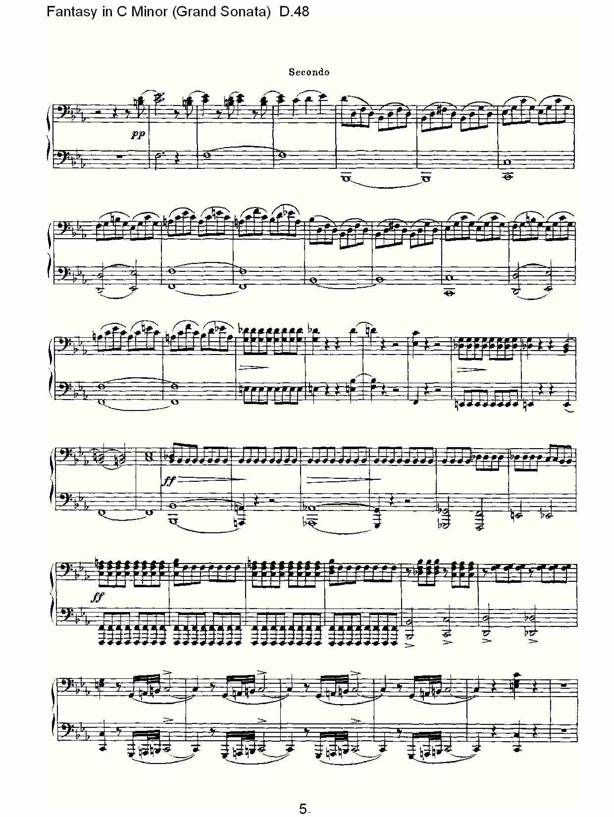 C小调幻想曲（豪华奏鸣曲）D.48（一）总谱（图5）