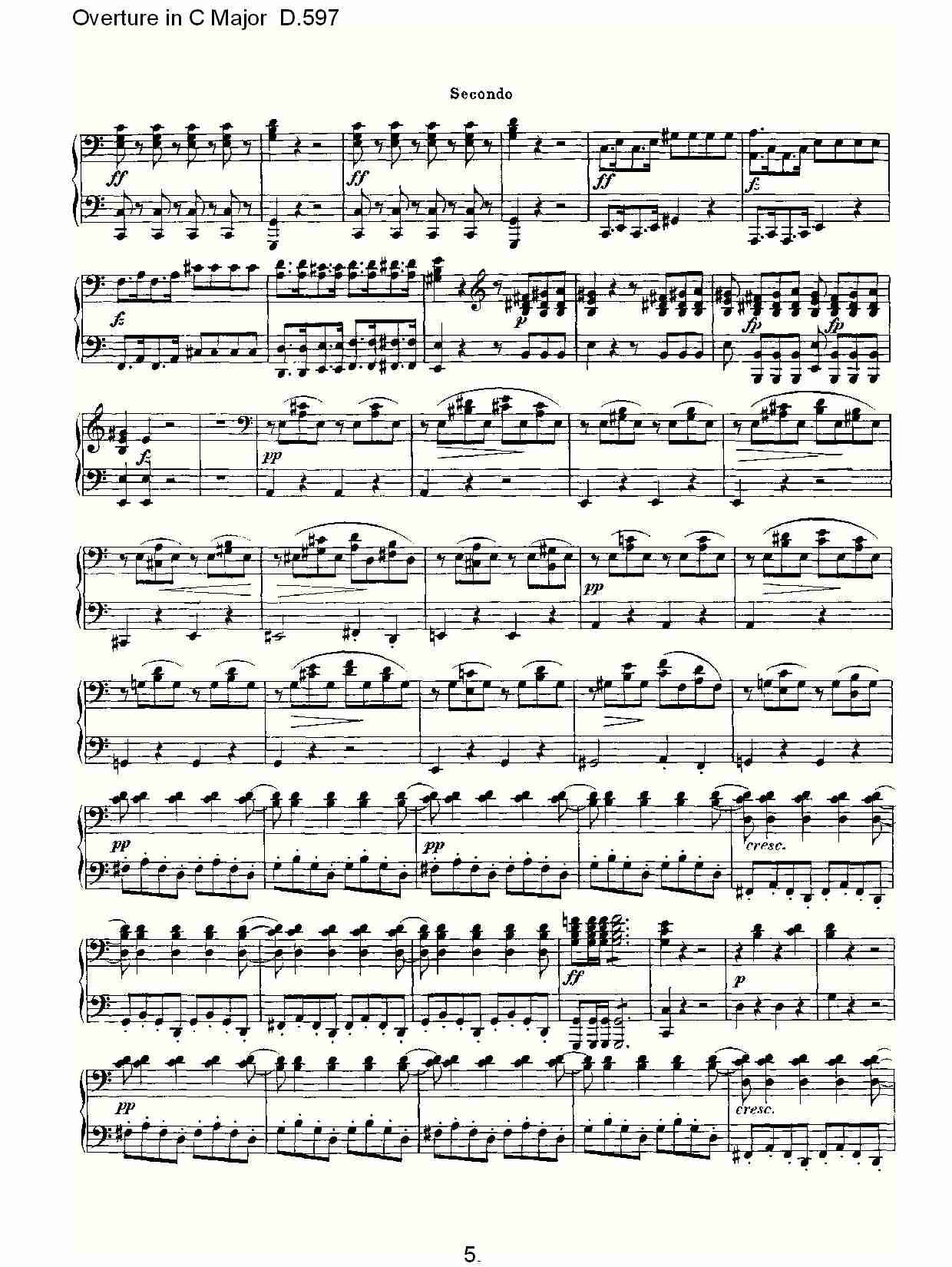 Overture in C Major D.597  Ｃ大调序曲 D.597（一）总谱（图5）