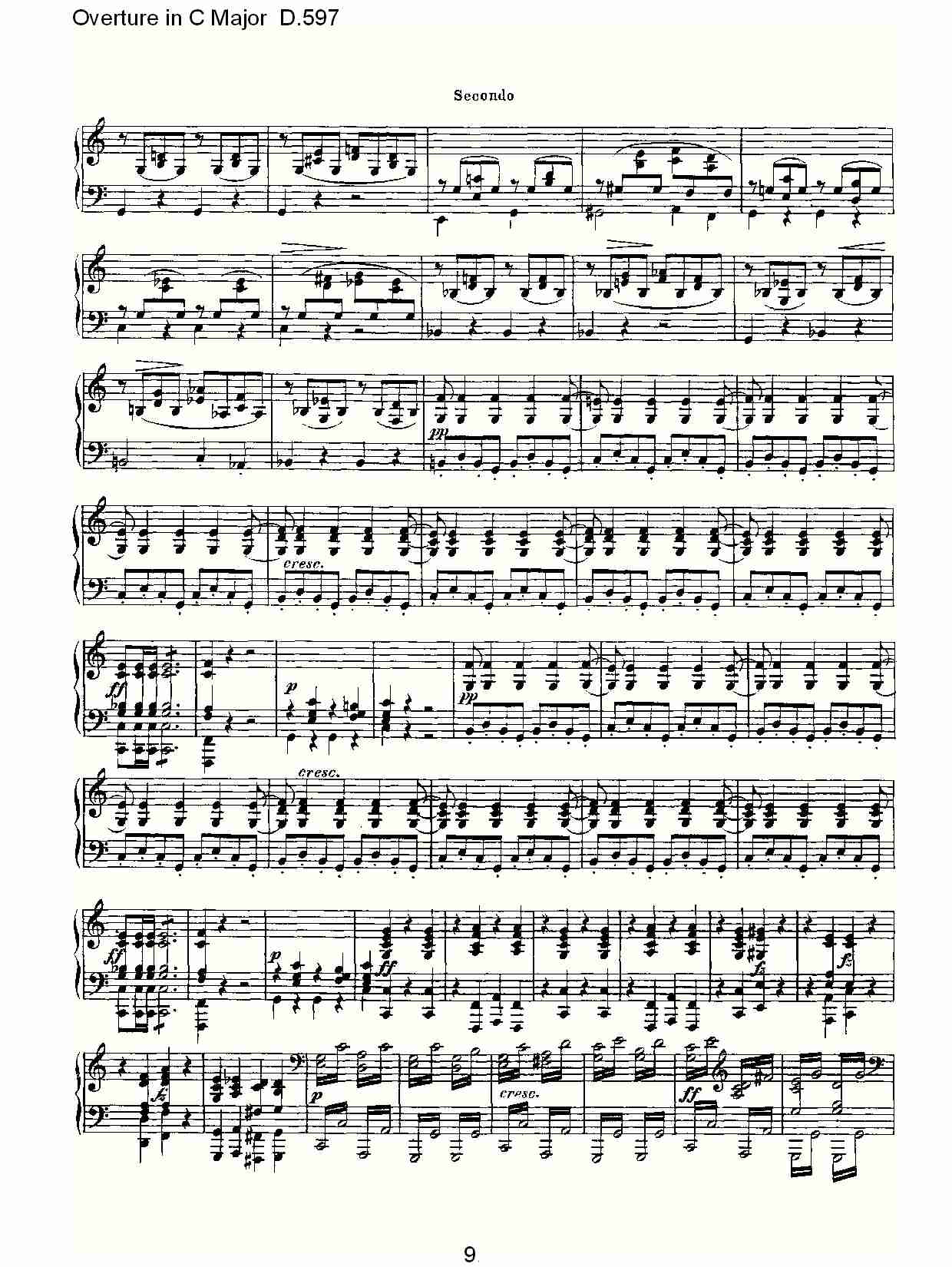 Overture in C Major D.597  Ｃ大调序曲 D.597（二）总谱（图4）
