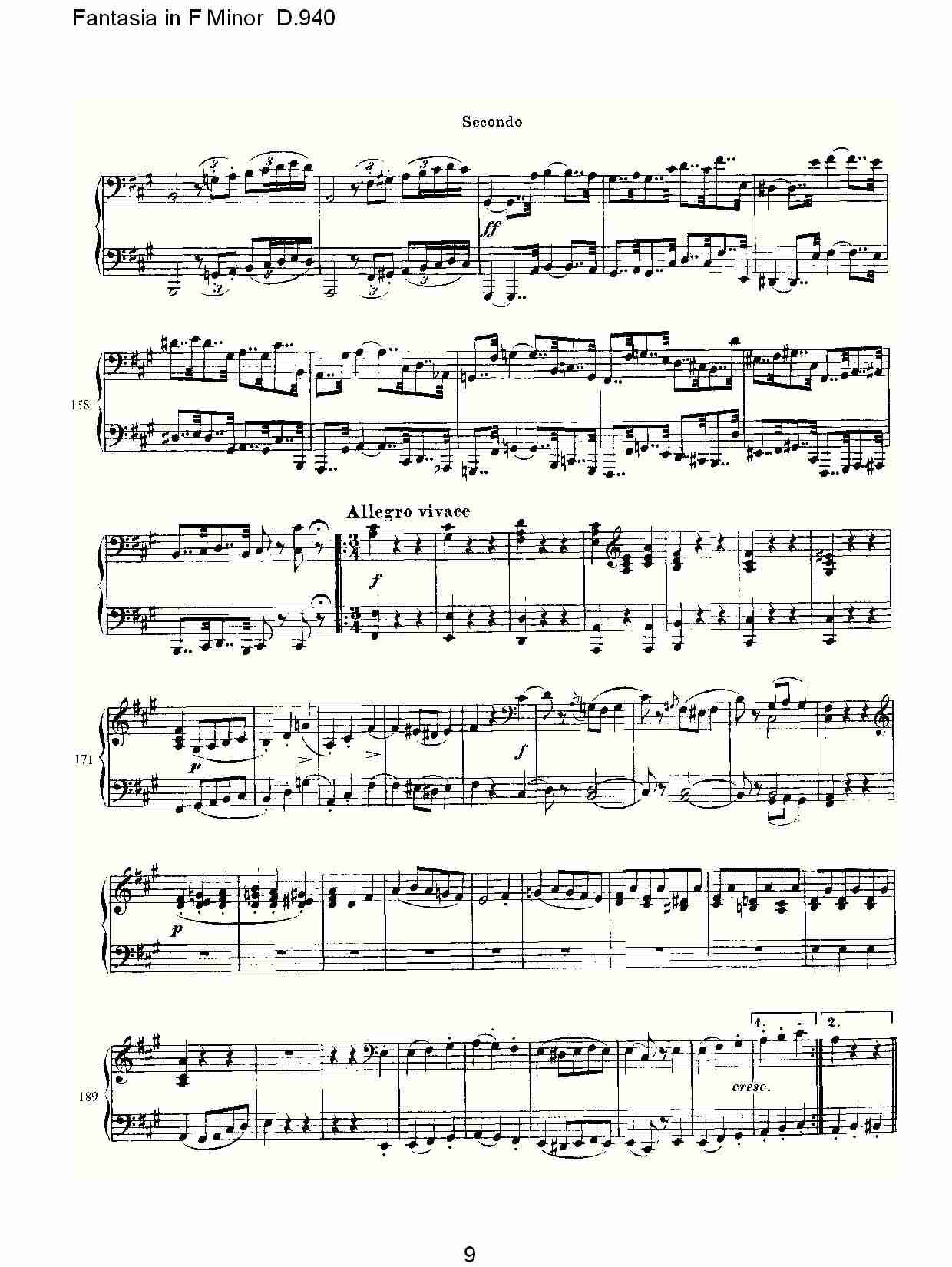 Fantasia in F Minor D.940  F小调幻想曲D.940（二）总谱（图4）