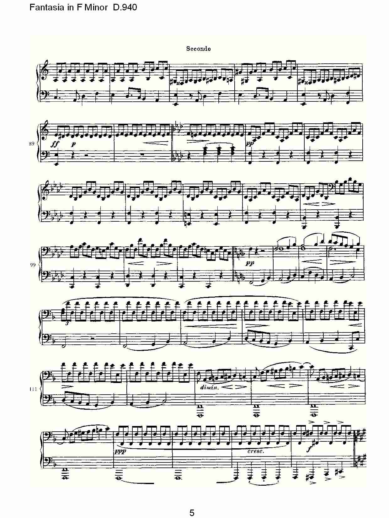 Fantasia in F Minor D.940  F小调幻想曲D.940（一）总谱（图5）