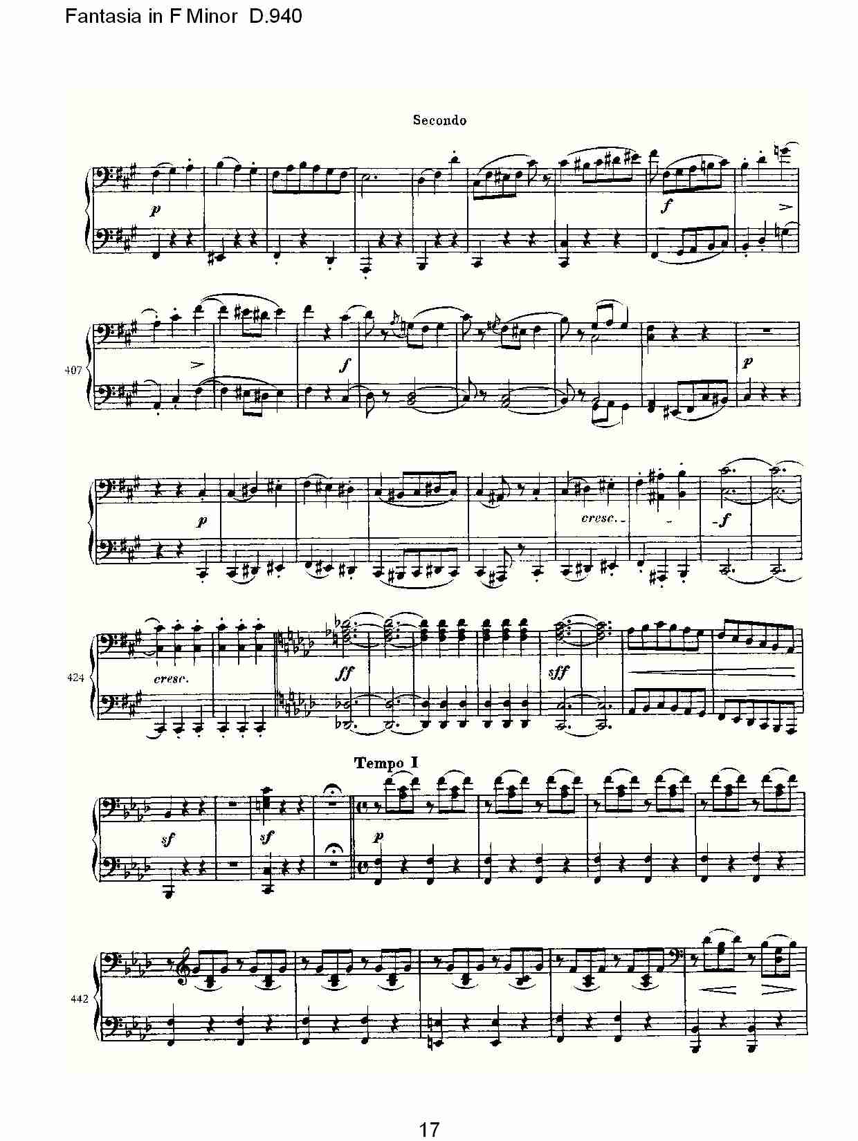 Fantasia in F Minor D.940  F小调幻想曲D.940（四）总谱（图2）