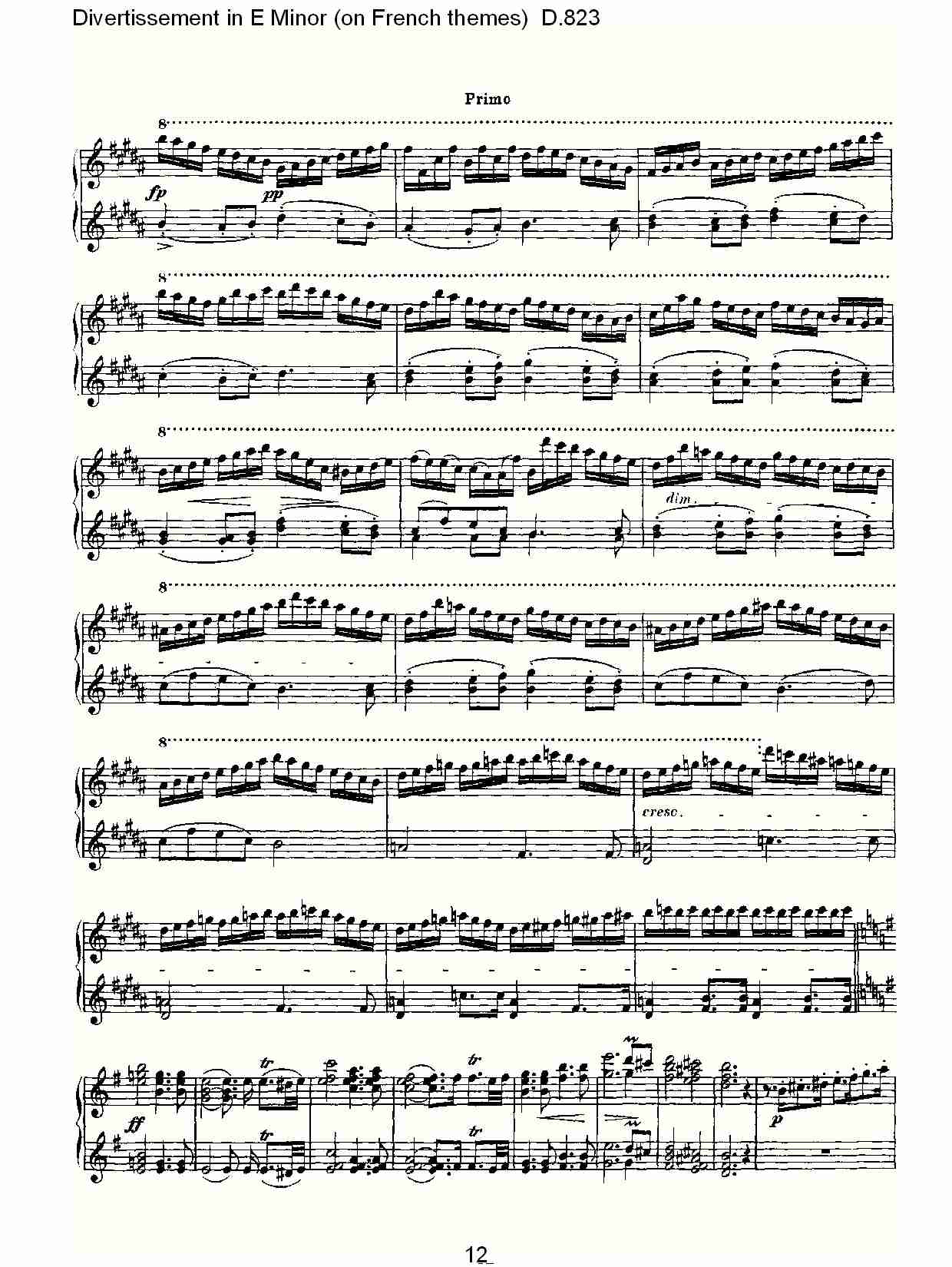 E小调嬉戏曲（法国主题）D.823（三）总谱（图2）