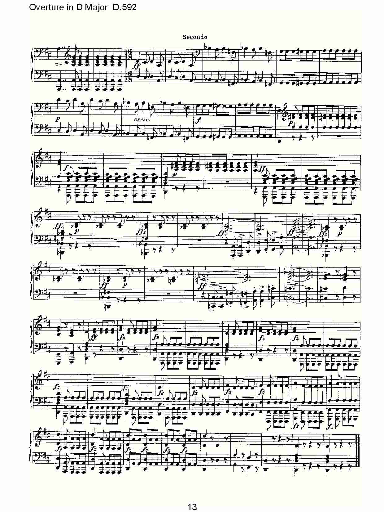 Overture in D Major D.592   Ｄ大调序曲 D.592（三）总谱（图3）
