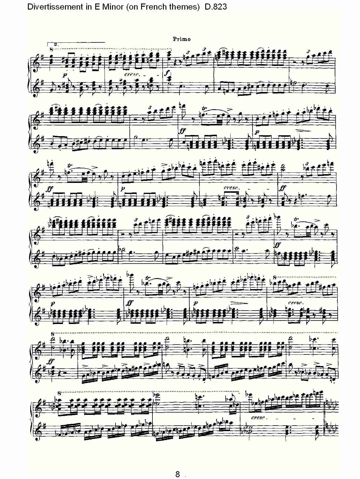 E小调嬉戏曲（法国主题）D.823（二）总谱（图3）