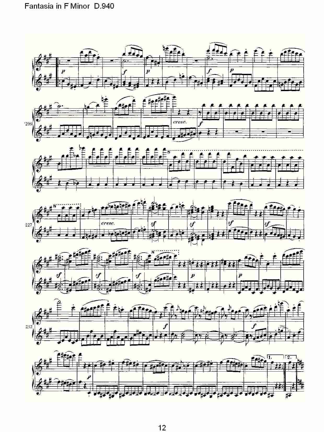 Fantasia in F Minor D.940  F小调幻想曲D.940（三）总谱（图2）