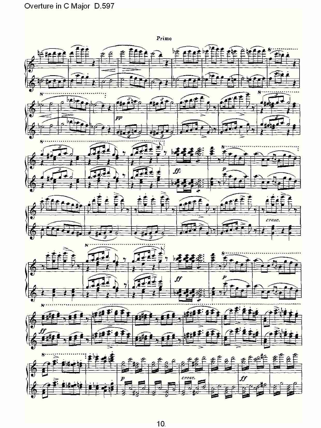 Overture in C Major D.597  Ｃ大调序曲 D.597（二）总谱（图5）
