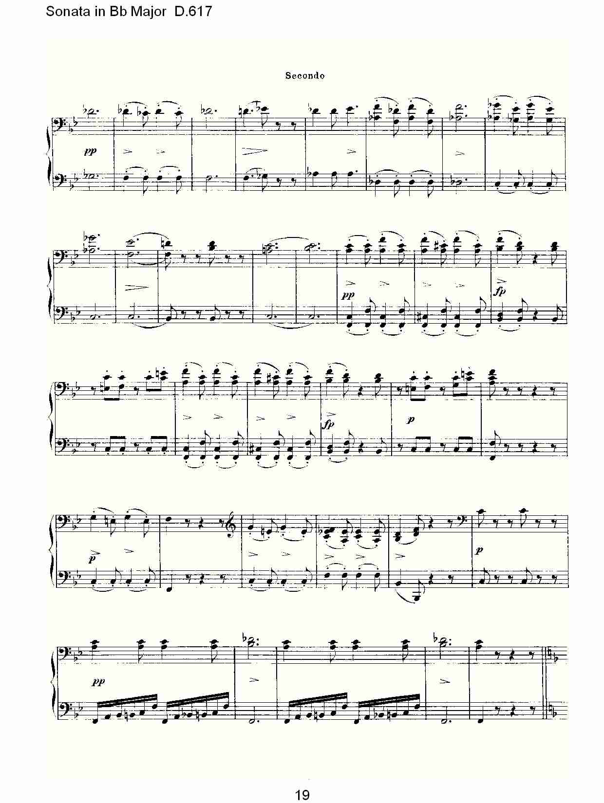 Sonata in Bb Major D.617  Bb大调奏鸣曲D.617（四）总谱（图4）