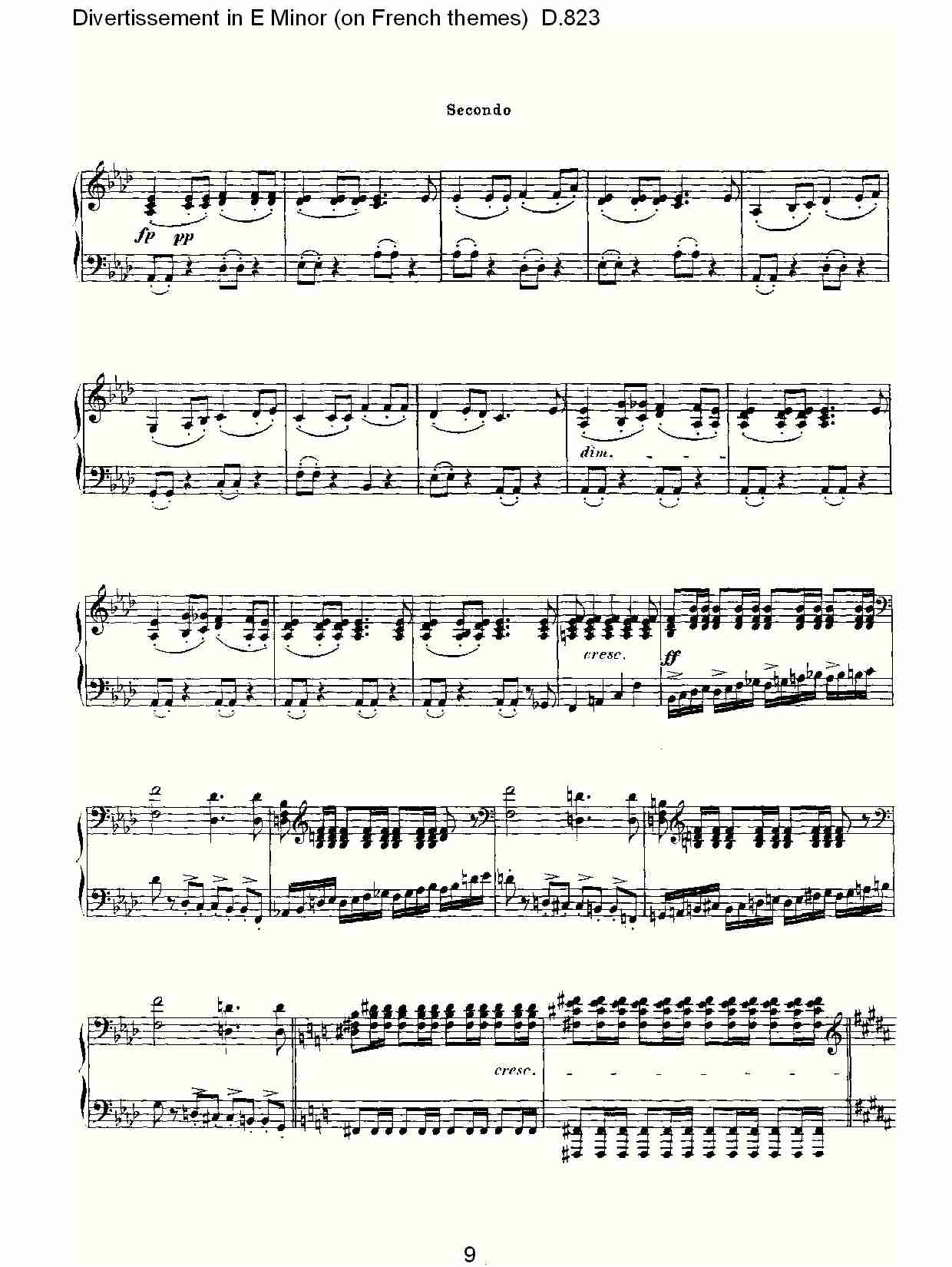 E小调嬉戏曲（法国主题）D.823（二）总谱（图4）