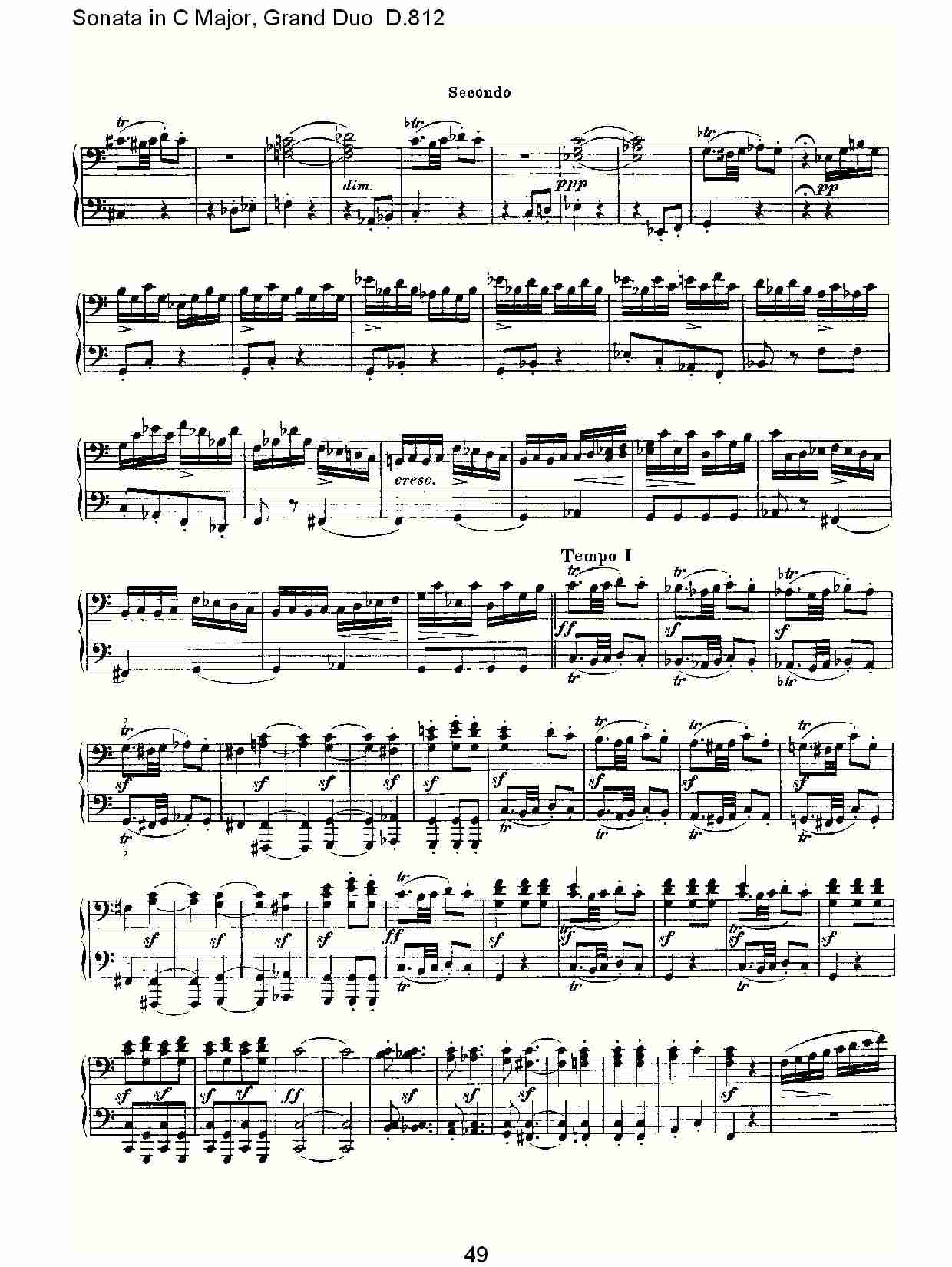Ｃ大调奏鸣曲，盛大的二重奏D.812（十）总谱（图4）