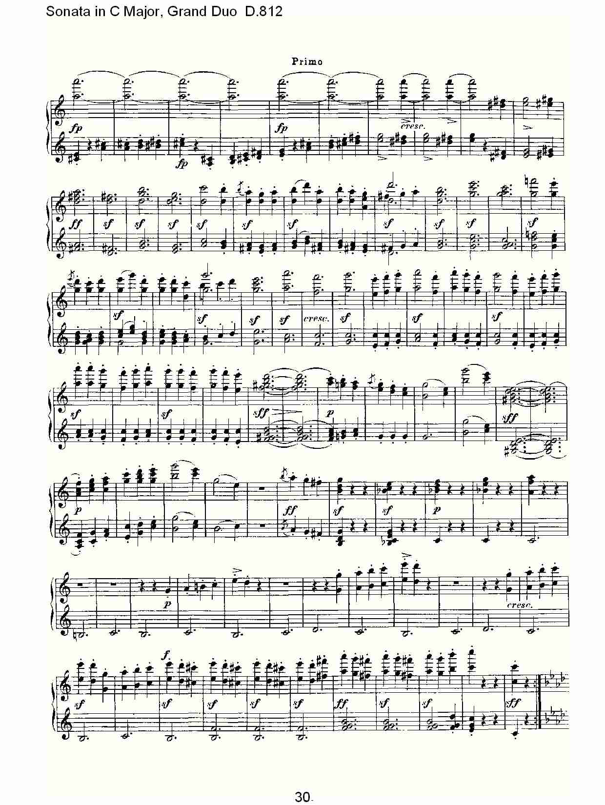 Ｃ大调奏鸣曲，盛大的二重奏D.812（六）总谱（图5）