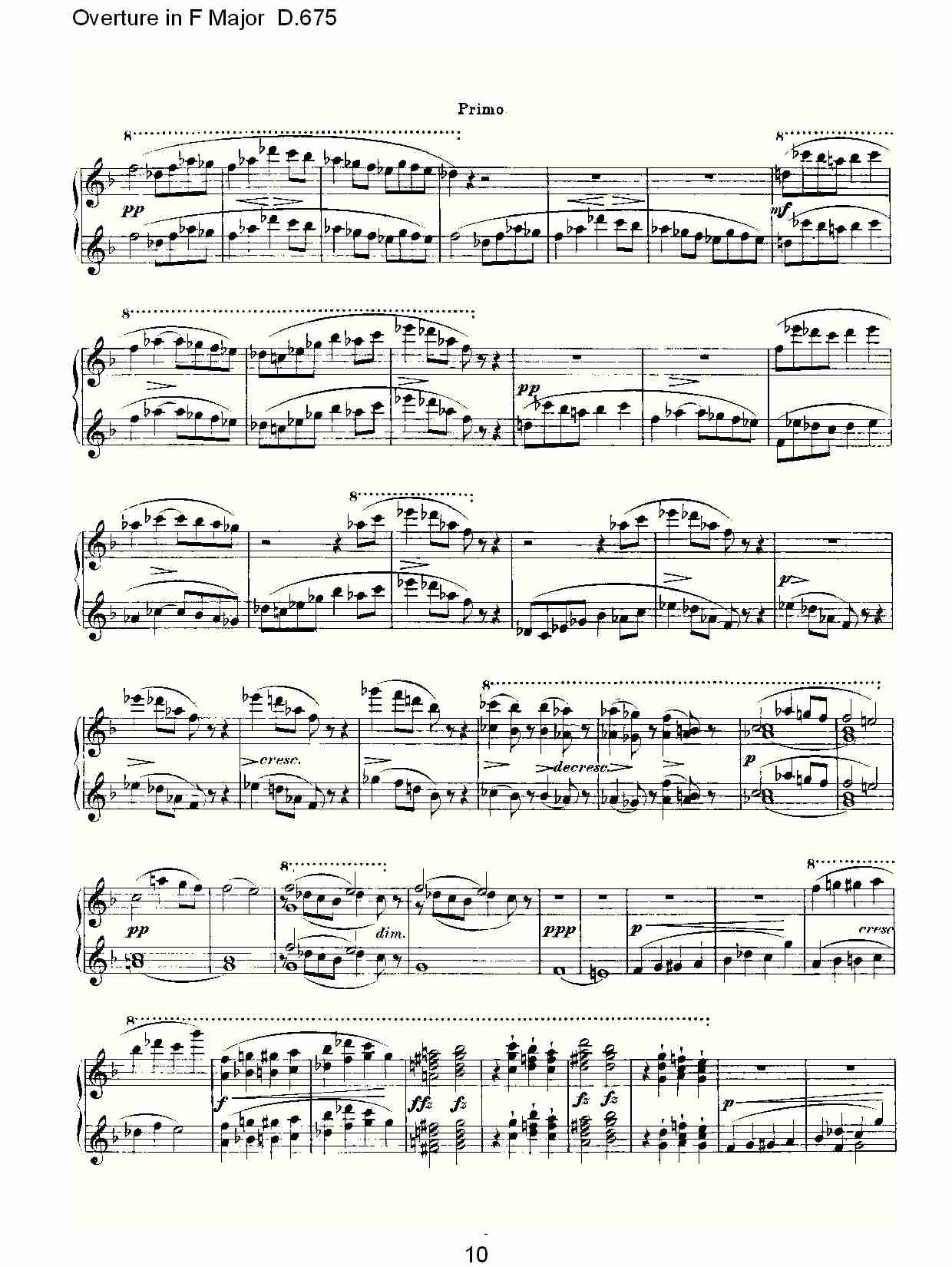Overture in F Major D.675   Ｆ大调序曲 D.675（二）总谱（图5）