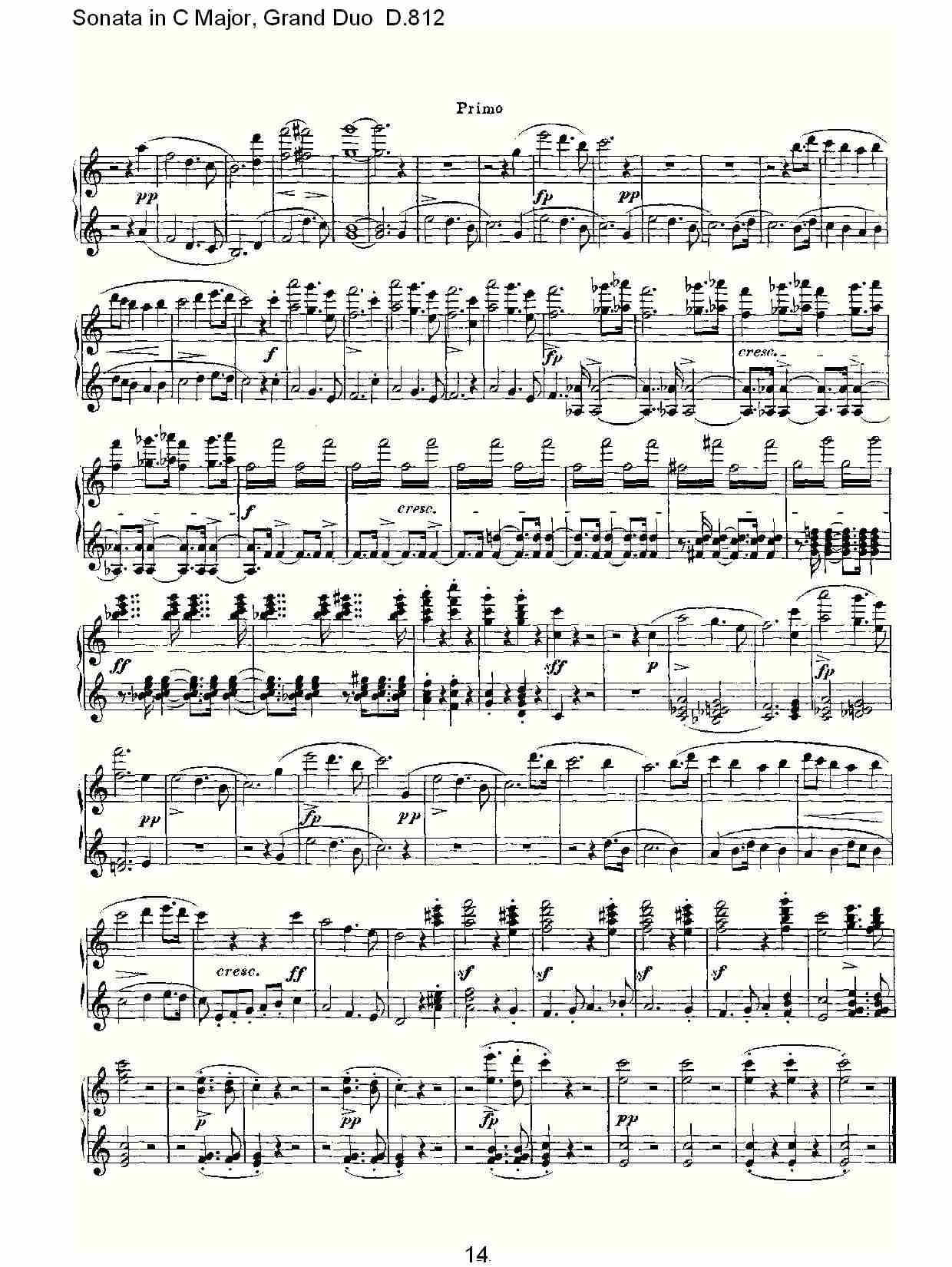 Ｃ大调奏鸣曲，盛大的二重奏D.812（三）总谱（图4）