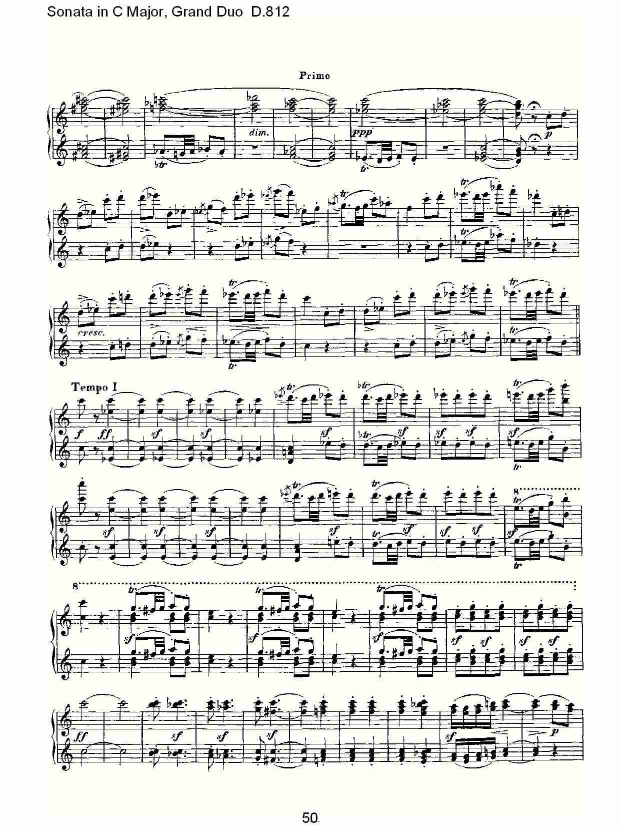Ｃ大调奏鸣曲，盛大的二重奏D.812（十）总谱（图5）