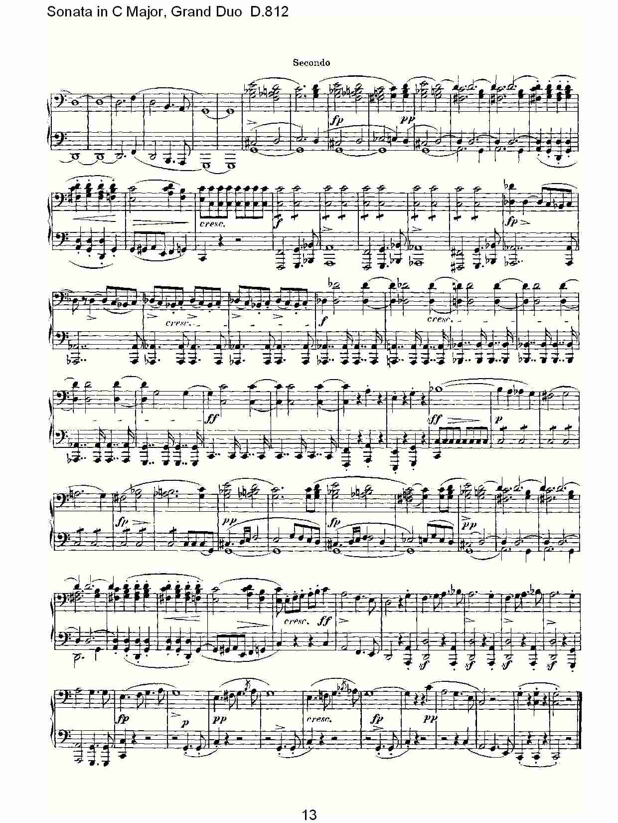 Ｃ大调奏鸣曲，盛大的二重奏D.812（三）总谱（图3）