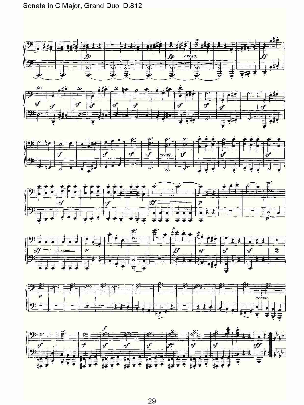 Ｃ大调奏鸣曲，盛大的二重奏D.812（六）总谱（图4）