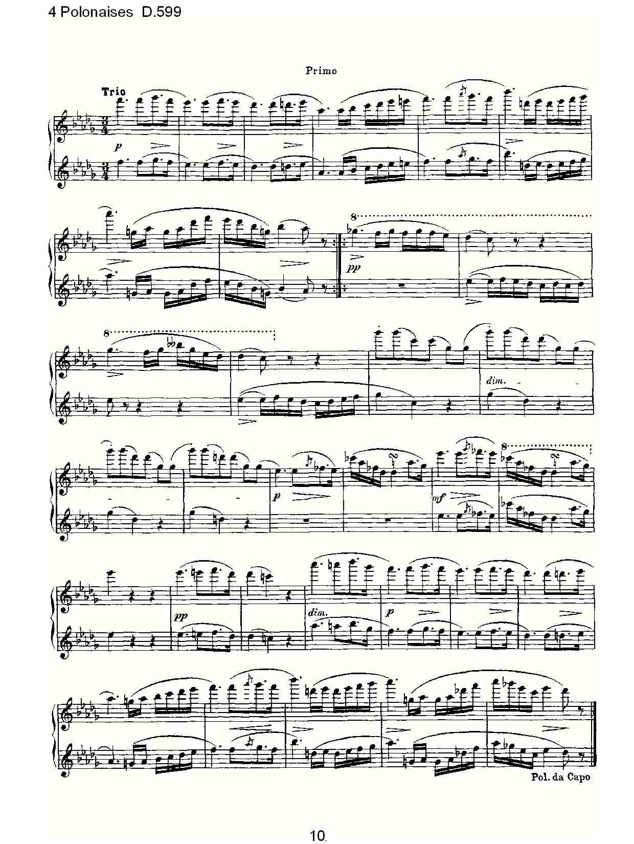 4 Polonaises D.599   ４波罗乃兹舞曲D.599（二）总谱（图5）