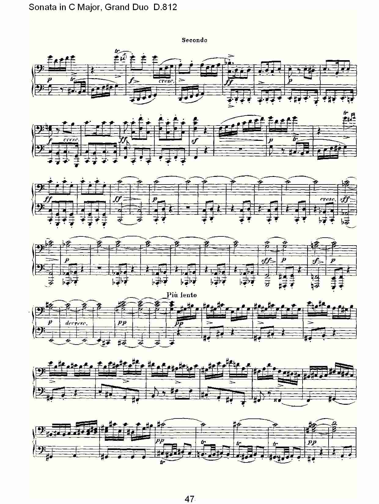 Ｃ大调奏鸣曲，盛大的二重奏D.812（十）总谱（图2）