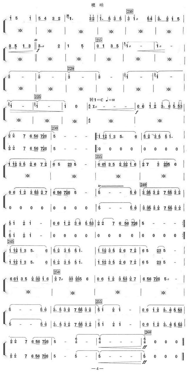 中国电影音乐联奏(唢呐分谱)总谱（图4）