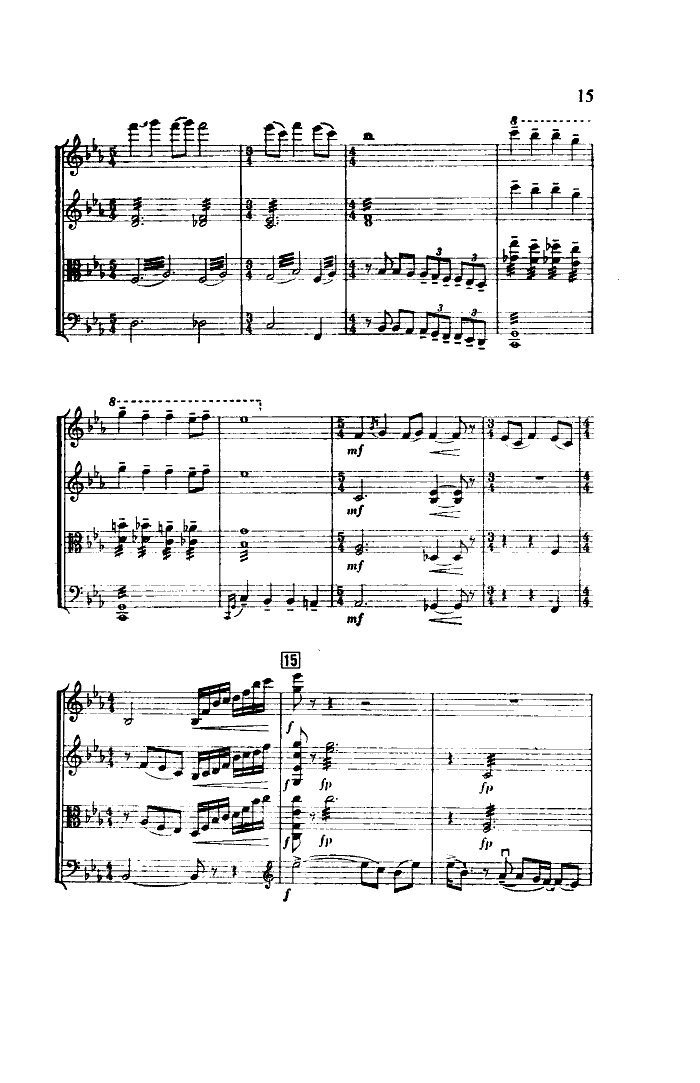 白毛女(弦乐四重奏)总谱（图14）