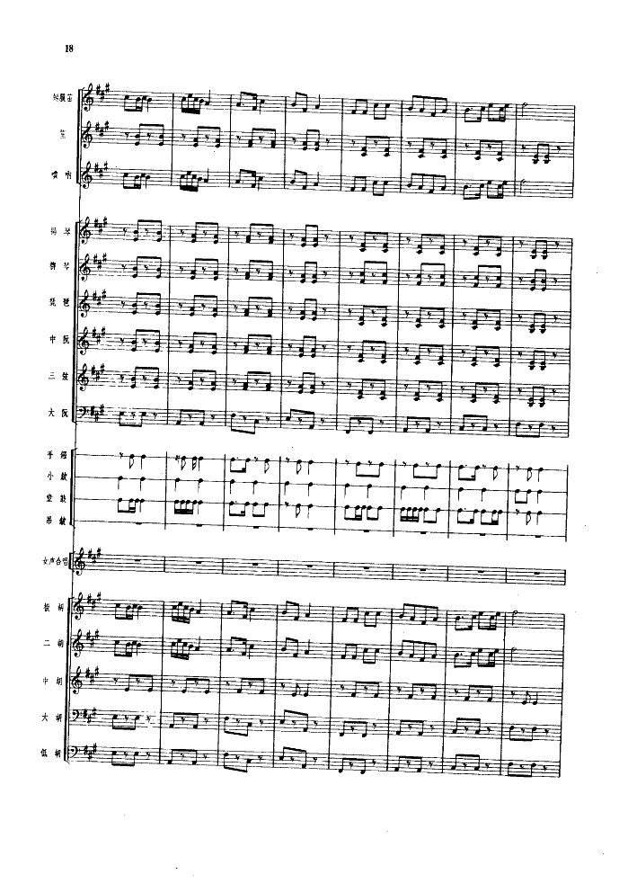丰收歌(舞蹈音乐)(总谱)总谱（图18）