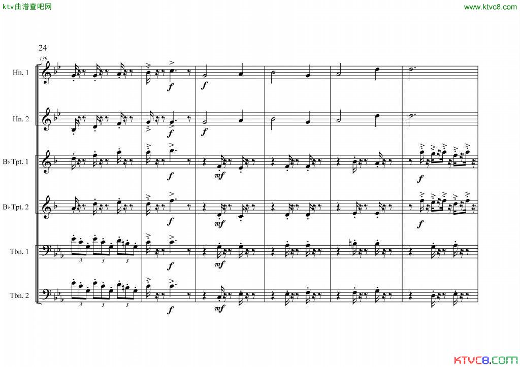 周开屏原创《中国航母前奏曲》铜管六重奏[总谱]25总谱（图1）