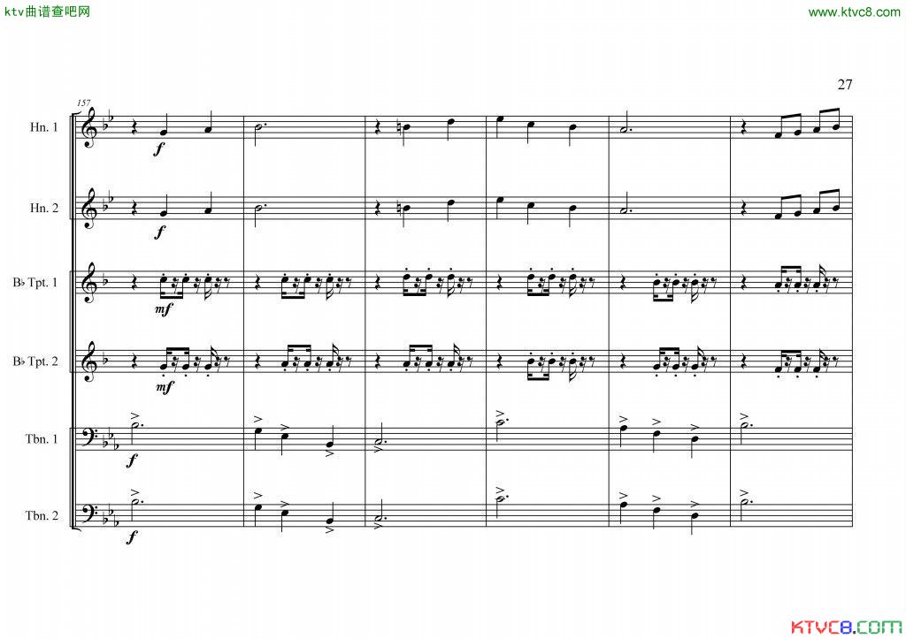 周开屏原创《中国航母前奏曲》铜管六重奏[总谱]28总谱（图1）