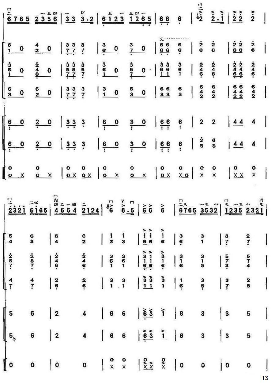 格桑拉舞韵（总谱）13总谱（图1）