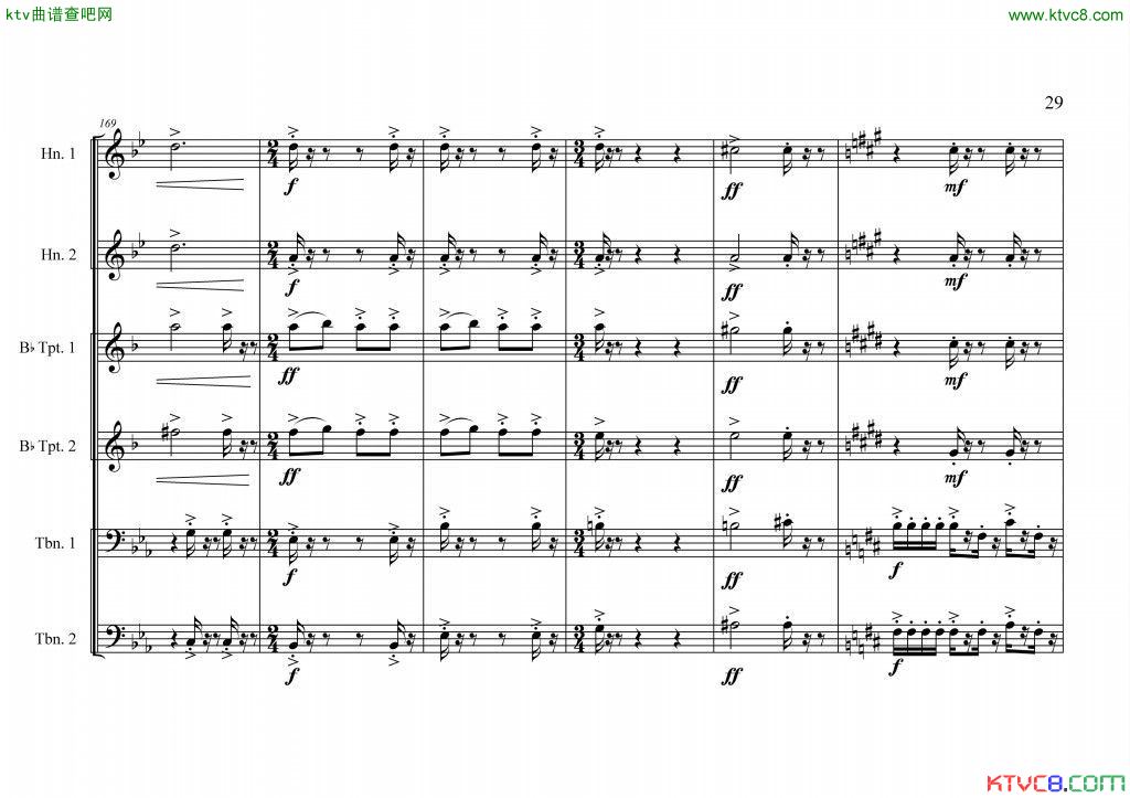 周开屏原创《中国航母前奏曲》铜管六重奏[总谱]30总谱（图1）