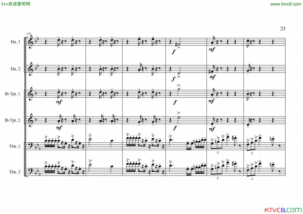 周开屏原创《中国航母前奏曲》铜管六重奏[总谱]24总谱（图1）