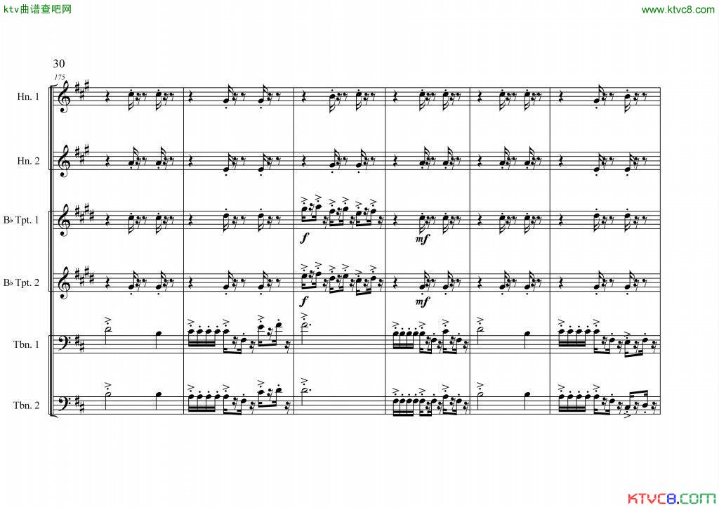 周开屏原创《中国航母前奏曲》铜管六重奏[总谱]16总谱（图1）