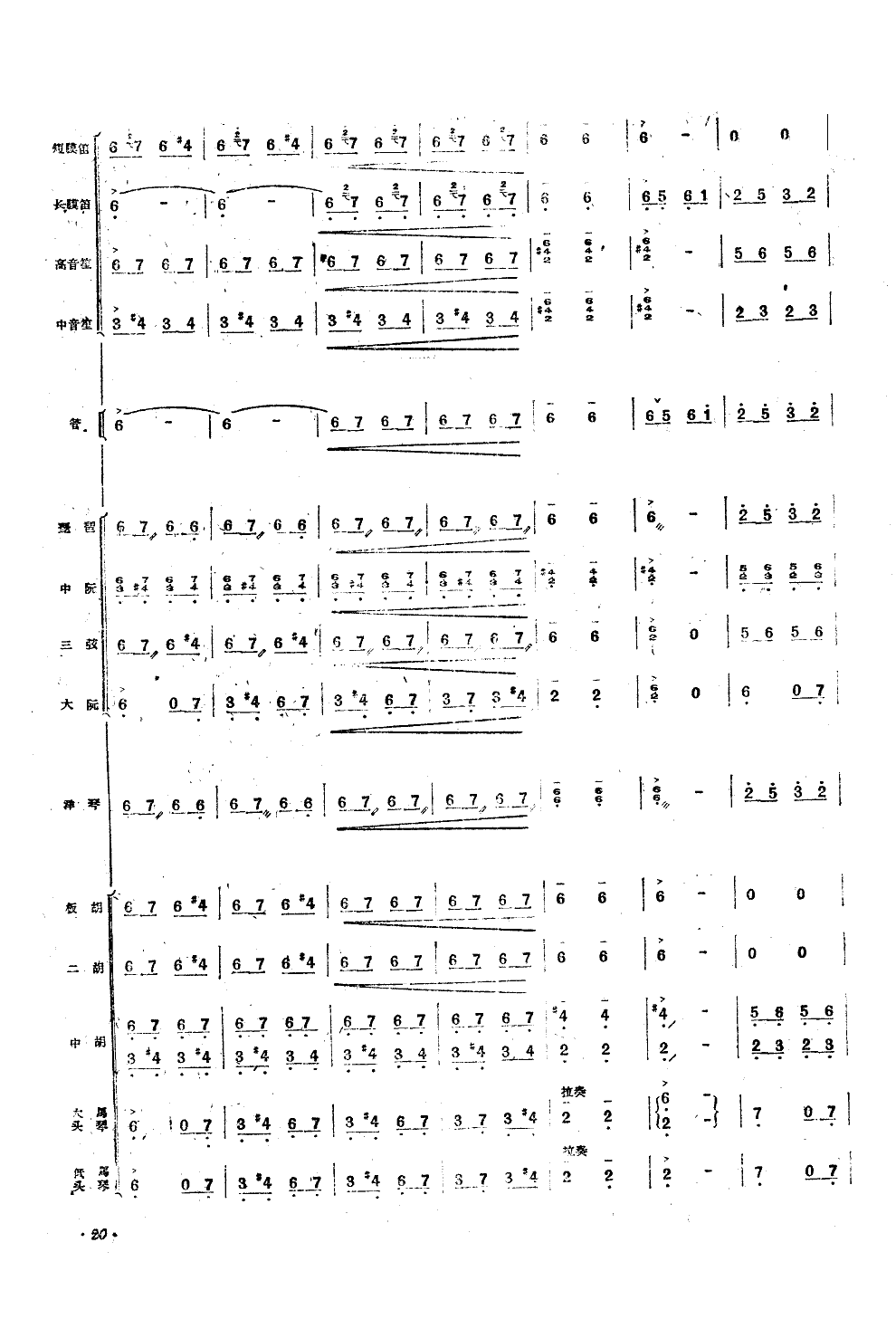 翻身的日子(民族管弦乐总谱)总谱（图19）