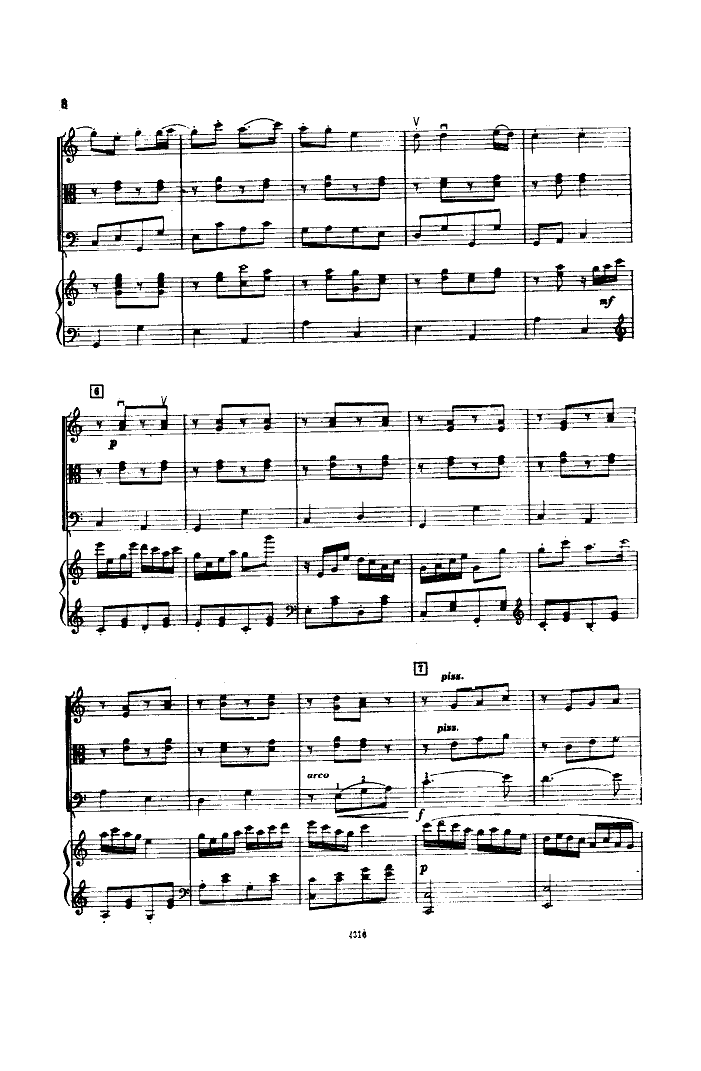 江南好(钢琴弦乐四重奏)总谱（图7）
