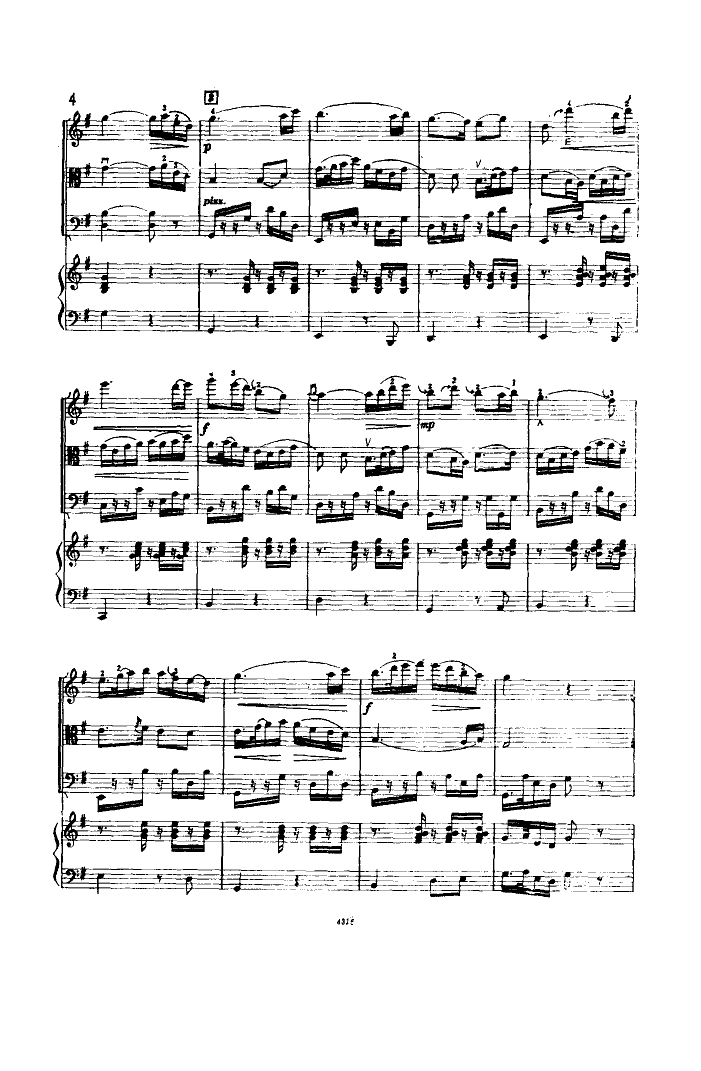 江南好(钢琴弦乐四重奏)总谱（图3）