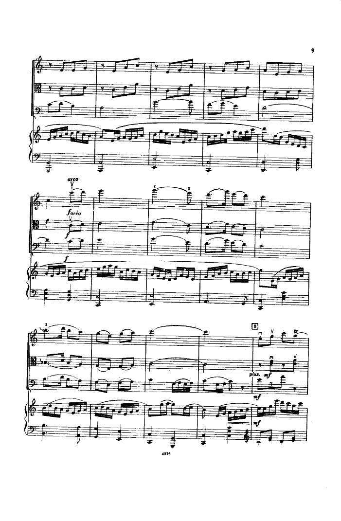 江南好(钢琴弦乐四重奏)总谱（图8）