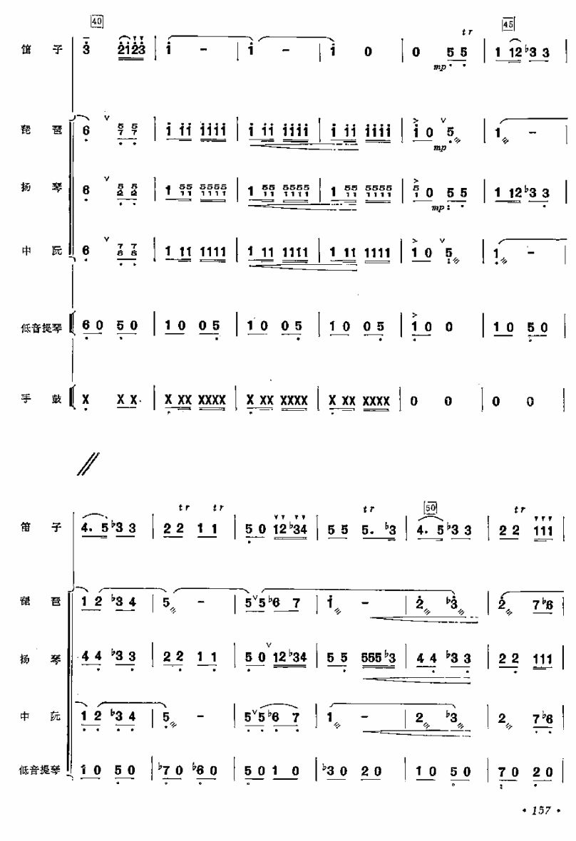 柯尔克孜民歌变奏曲5总谱（图1）