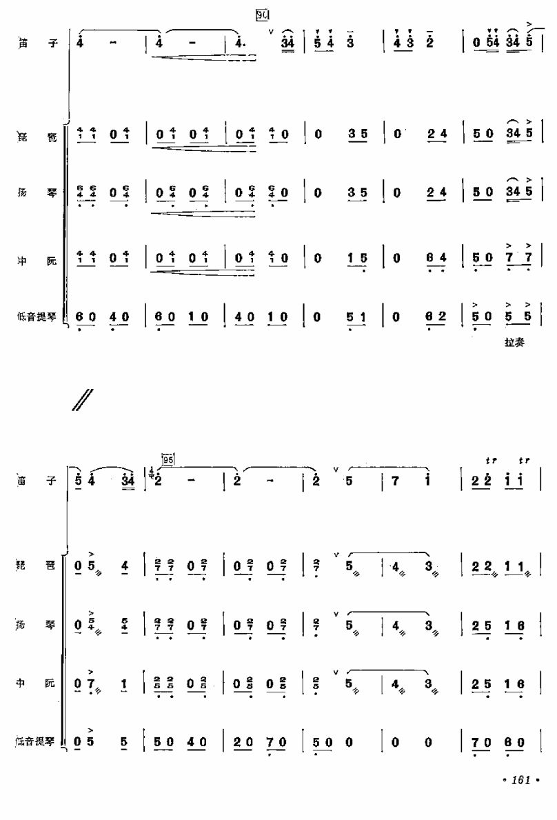 柯尔克孜民歌变奏曲9总谱（图1）