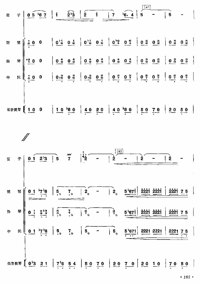 柯尔克孜民歌变奏曲13总谱（图1）