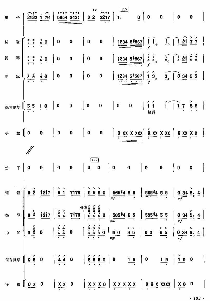 柯尔克孜民歌变奏曲11总谱（图1）